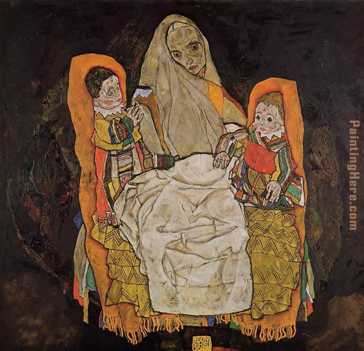 Egon Schiele Mother with Two Children